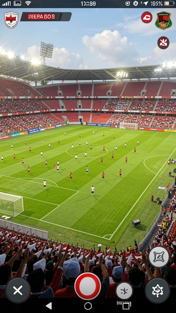 Fitur live streaming untuk pertandingan.