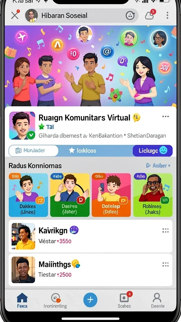 Menampilkan tampilan awal permainan dengan efek visual yang menarik.