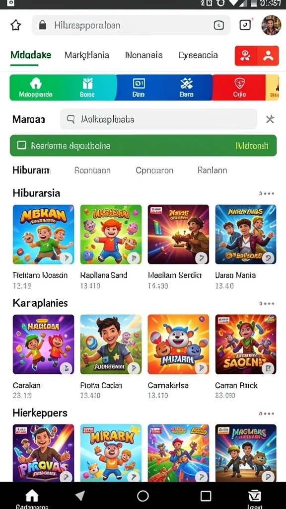 Pemandangan level yang mendetail dan indah.