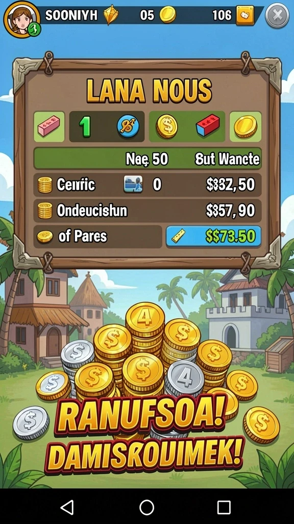 Tampilan awal game dengan grafis berwarna-warni.