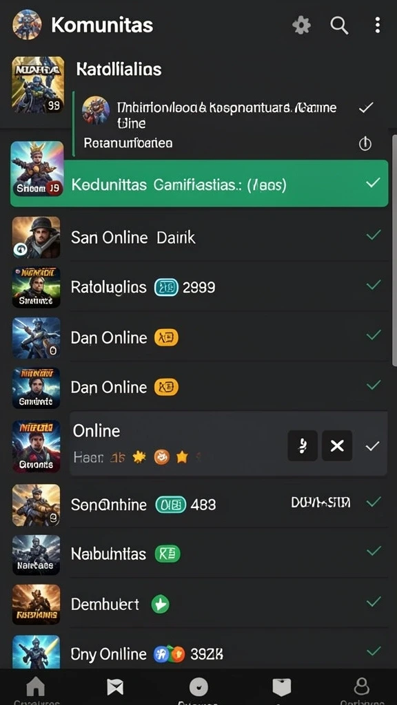 Fitur sosial yang memungkinkan interaksi dengan pemain lain.