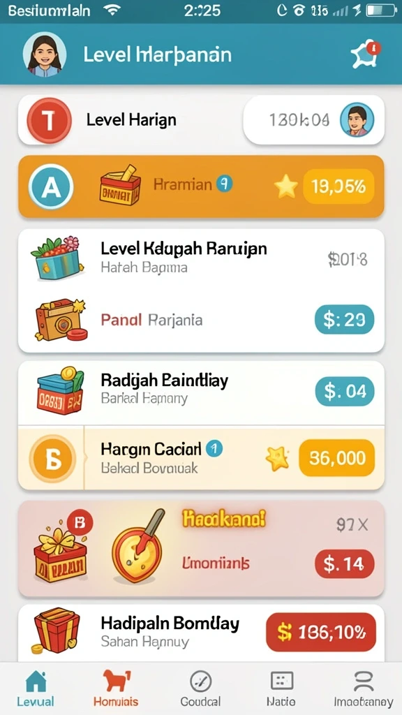 Tampilkan karakter utama yang siap berpetualang.