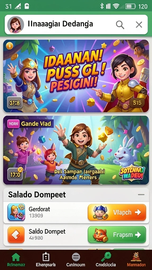 Tampilan awal game yang menarik.