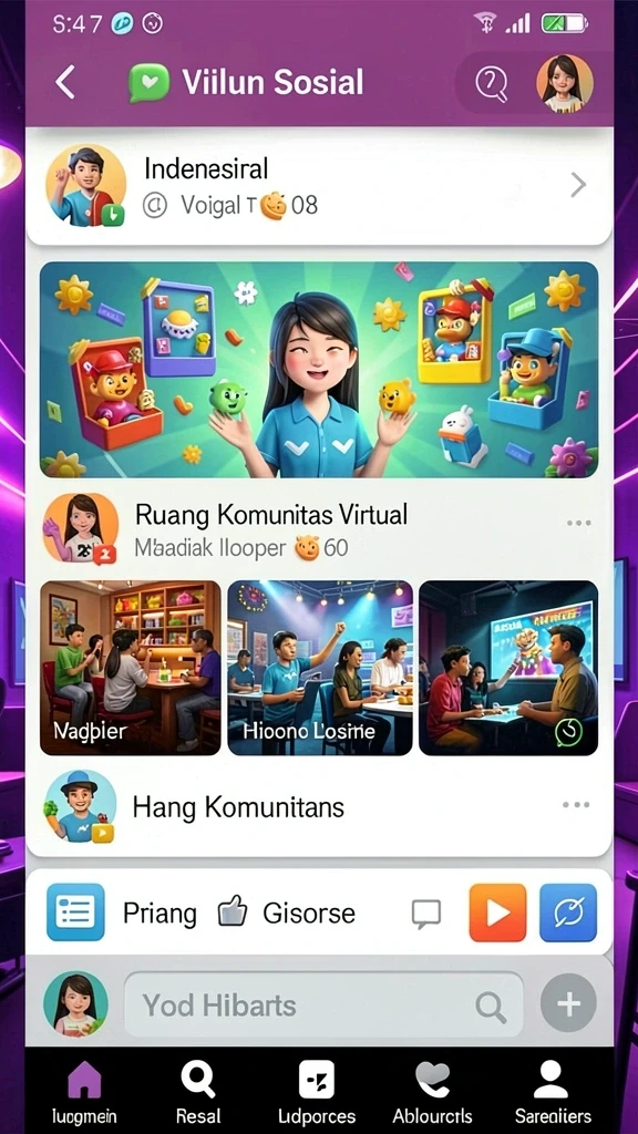Karakter yang bisa dipilih dan unik.