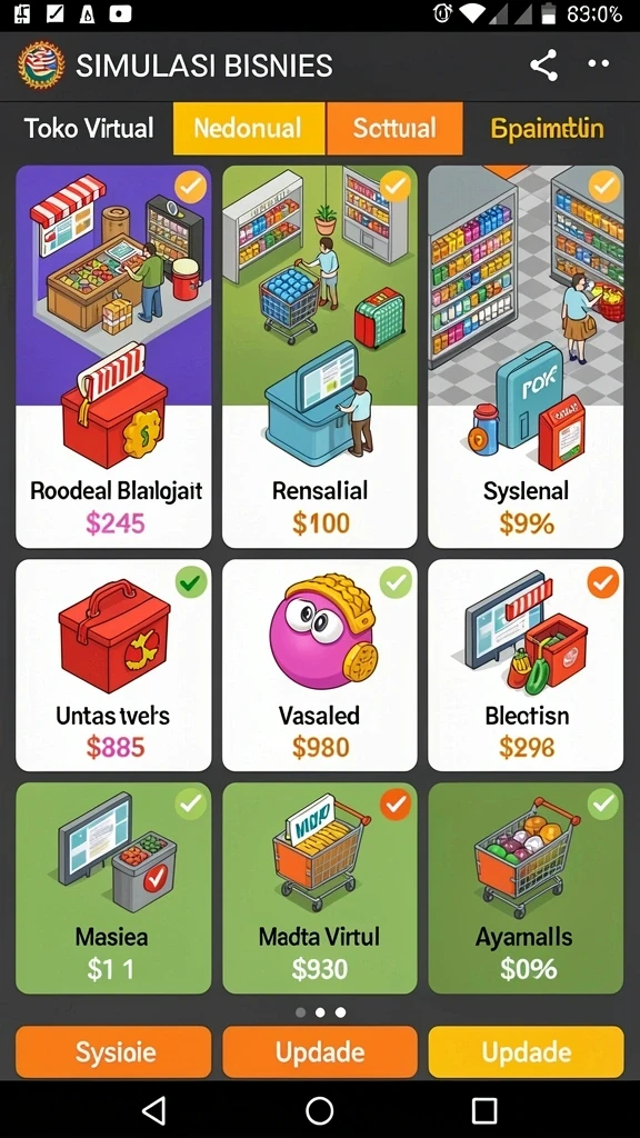 Tantangan seru di setiap level.