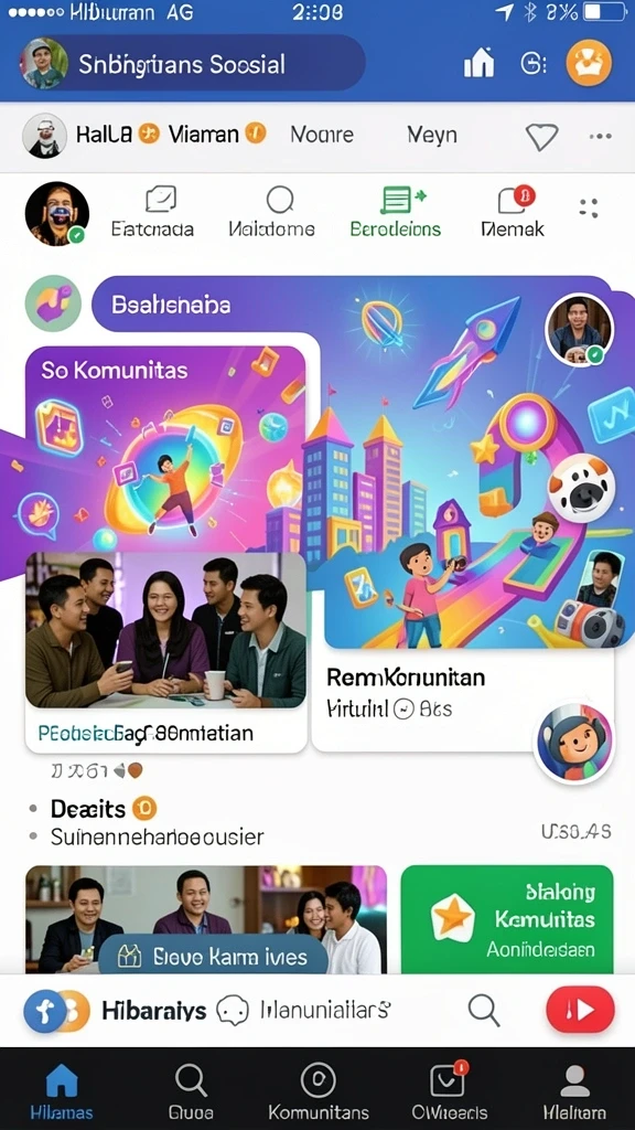 Fitur komunitas untuk interaksi antar pemain.
