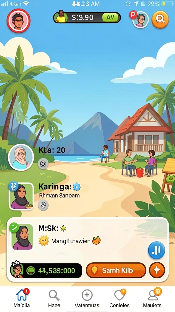Tampilan utama game RAJAMPO yang menarik.