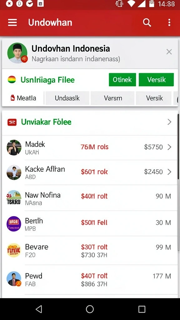 Antarmuka aplikasi yang user-friendly.