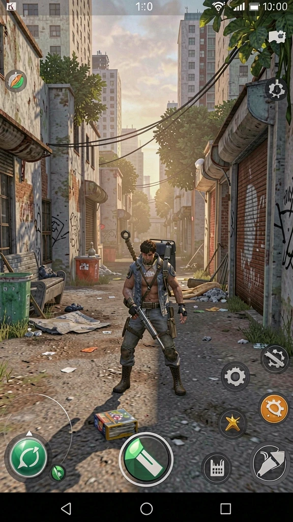 Screenshot menunjukkan karakter utama dalam pertempuran epik.