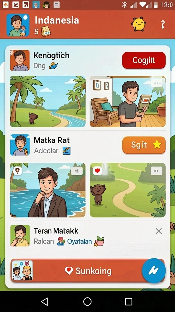 Layar utama aplikasi WINIDN dengan tampilan yang menarik.