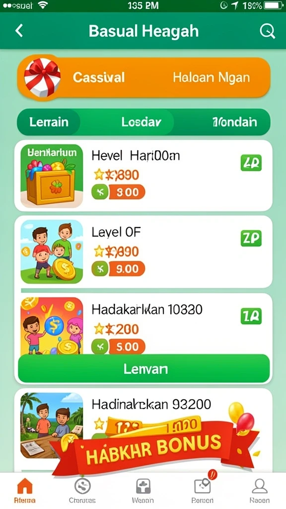 Grafik yang menawan dengan warna cerah.